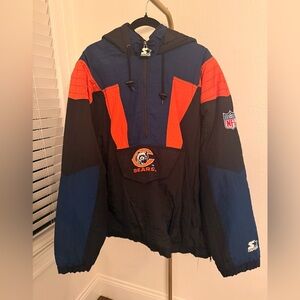 Vintage 90s Starter Chicago Bears NFL Pro Line Pullover Jacket XL